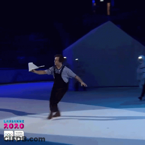 Lausanne 2020 Youth Olympic Games Clown On Ice GIF