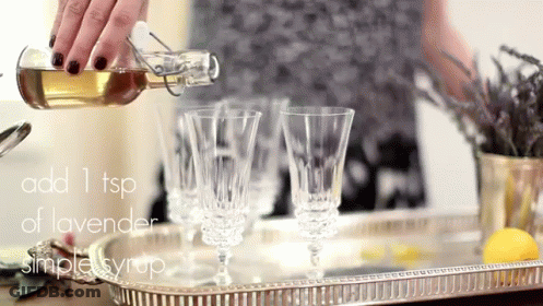 Lavender Champagne Cocktail GIF