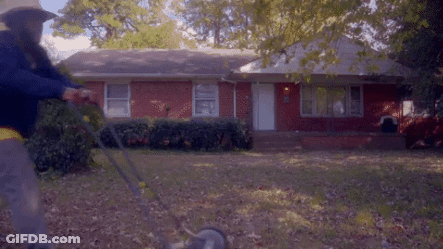 Lawn Mower Music Video Leaves GIF