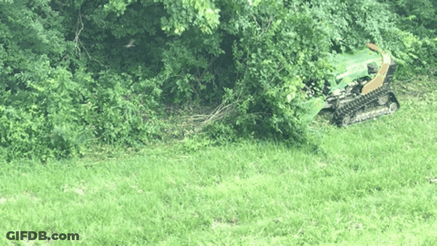 Lawn Mower The Green Climber Tree Cutting GIF