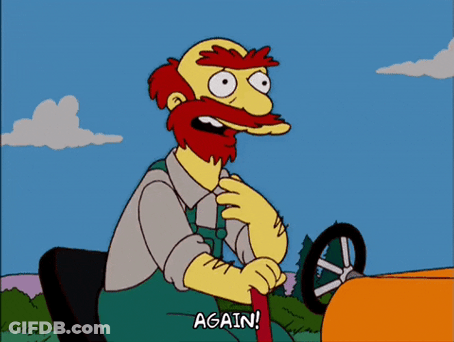 Lawn Mower The Simpsons Willie Shift Gears GIF