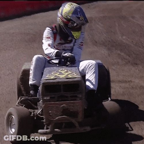 Lawn Mower V8 Supercars Sport Burnout GIF