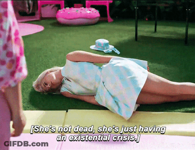Lay Down Barbie Rolling On The Ground GIF
