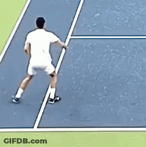 Lay Down On The Tennis Court GIF