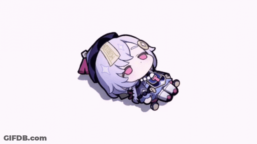 Lay Down Qiqi Genshin Impact GIF