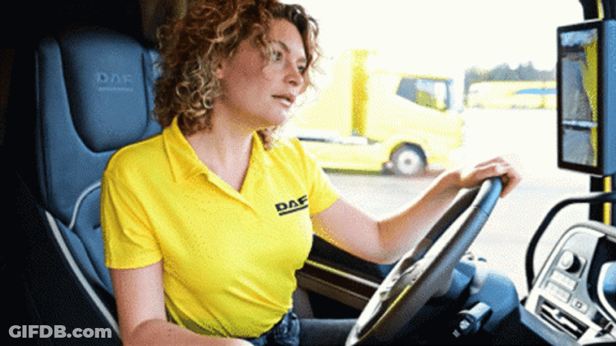 Lay Truck Driver Dancing On Wheels GIF