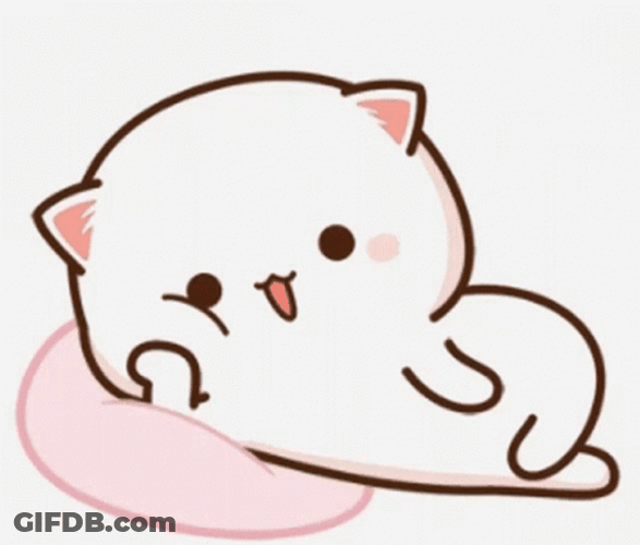 Laying Cat Blowing Kisses GIF
