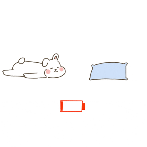 Lazy Bunny Energy Charge GIF