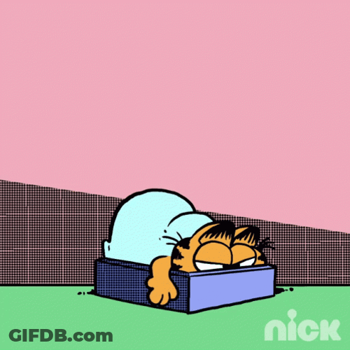 Lazy Garfield Monday Work Meme GIF