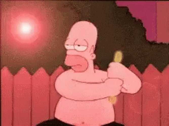 Lazy Homer Simpson Rave Dance GIF
