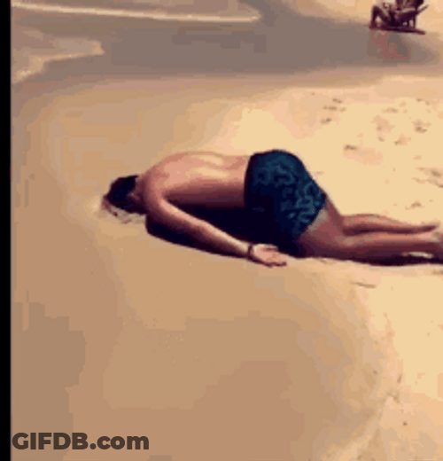 Lazy Man On The Beach GIF
