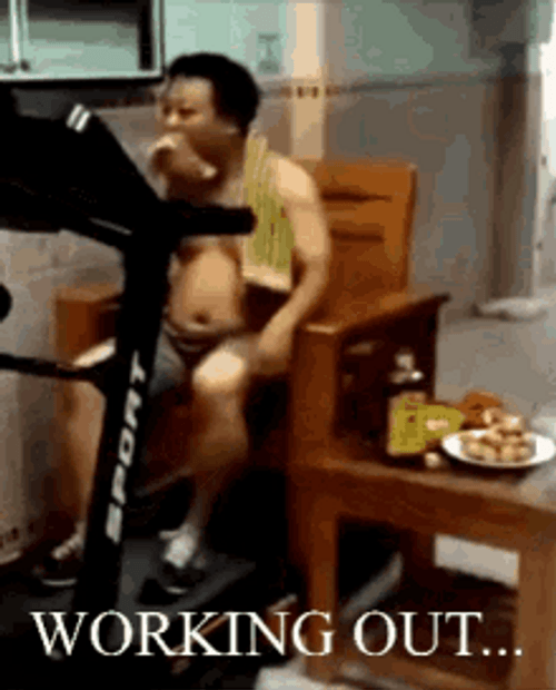 Lazy Man Workout GIF