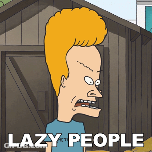 Lazy People Cartoon Character GIF