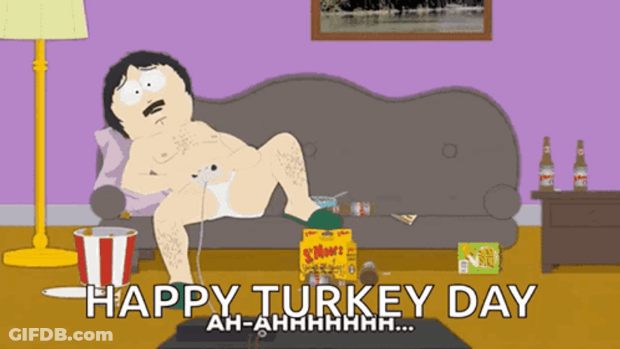 Lazy Playing Guy Happy Turkey Day GIF
