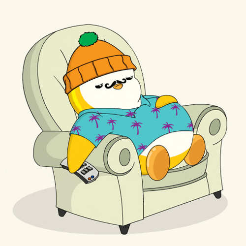Lazy Saturday Penguin Tv Tired GIF