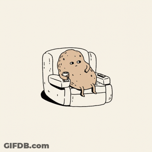 Lazy Sitting Potato GIF