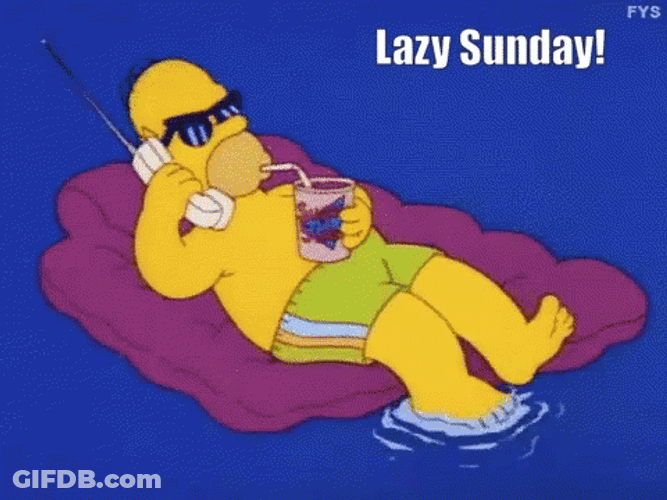 Lazy Sunday Homer Simpson Relax GIF