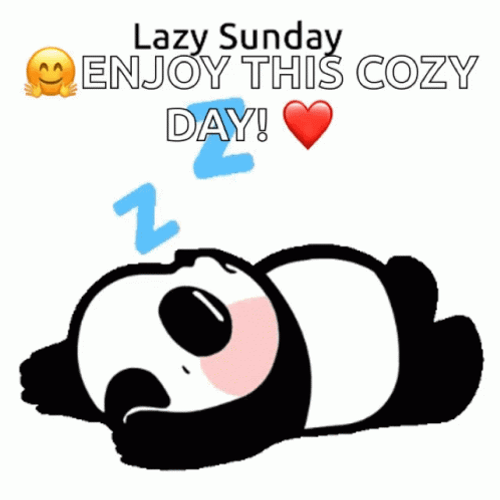 Lazy Sunday Sleeping Panda GIF