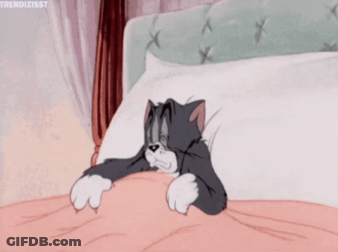 Lazy Sunday Tom Tucked In Bed GIF