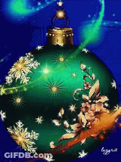 Lazyriel Signed Christmas Ornament With Flowers And Snowflakes GIF