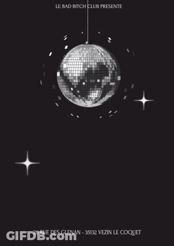 Le Bad Bitch Club Disco Ball Poster GIF