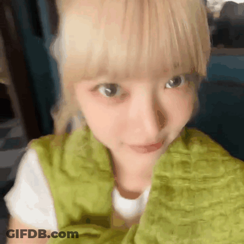 Le Sserafim Hong Eunchae Close Up With Bangs GIF