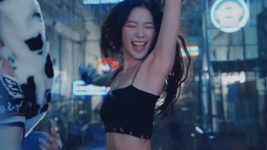 Le Sserafim Members Jumping In The Rain GIF