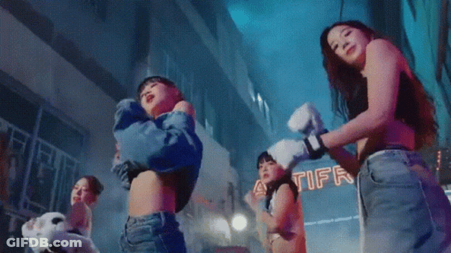 Le Sserafim Members Shaking Body Dance GIF