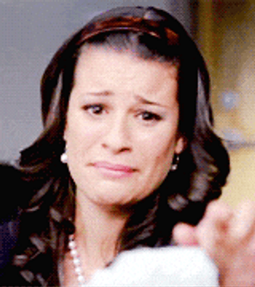 Lea Michele Grabbing Tissue Awww Shucks GIF
