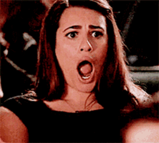 Lea Michele Surprised Face GIF