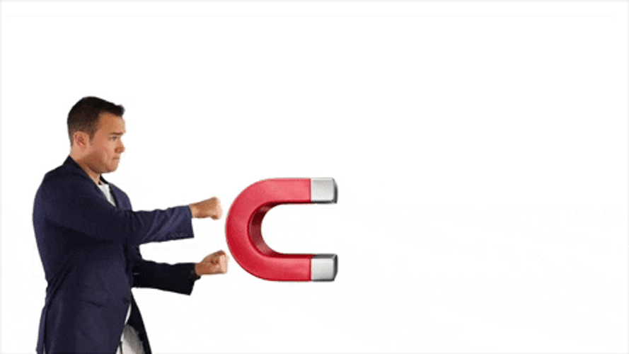 Lead Magnet Pull Attract Man GIF