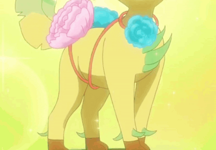 Leafeon Adorned With Flowers GIF