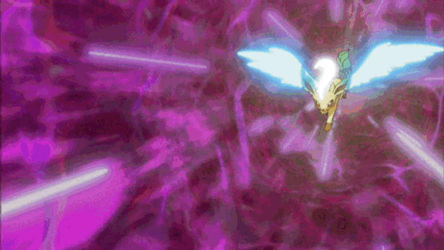 Leafeon Attacking In The Air GIF