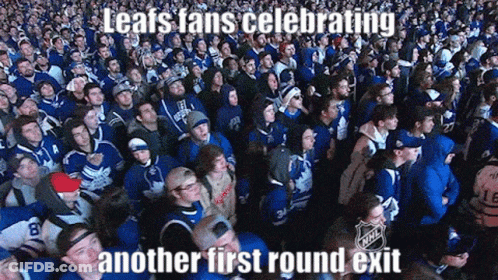 Leafs Fans Celebrating Another First Round Exit GIF