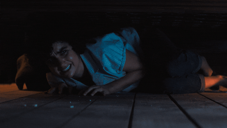 Leatherface Hiding Woman GIF