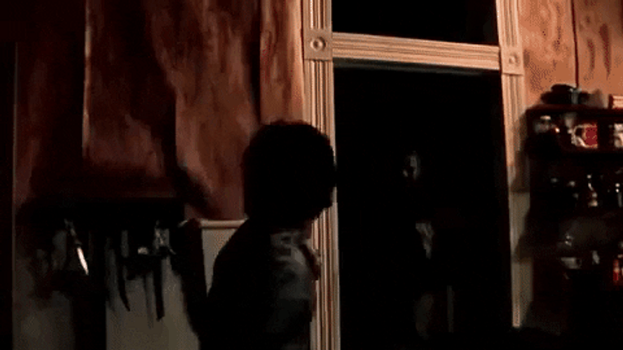 Leatherface Hitting With Hammer GIF