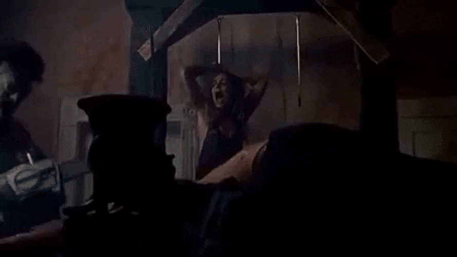 Leatherface Screaming Woman GIF