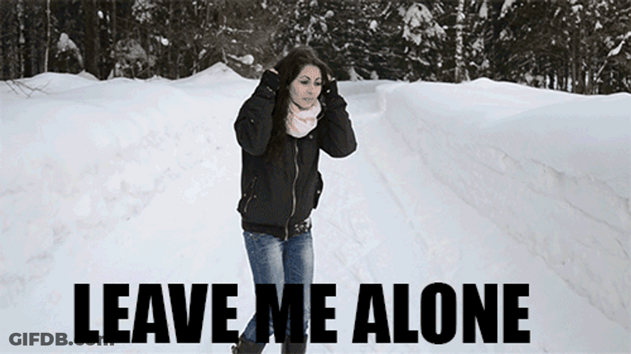 Leave Me Alone Funny Snow Dive GIF