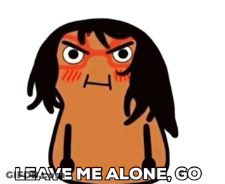 Leave Me Alone Go Cartoon Character Angry Face GIF