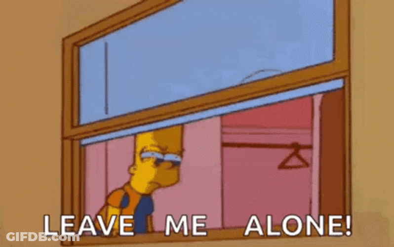 Leave Me Alone Homer Simpson GIF