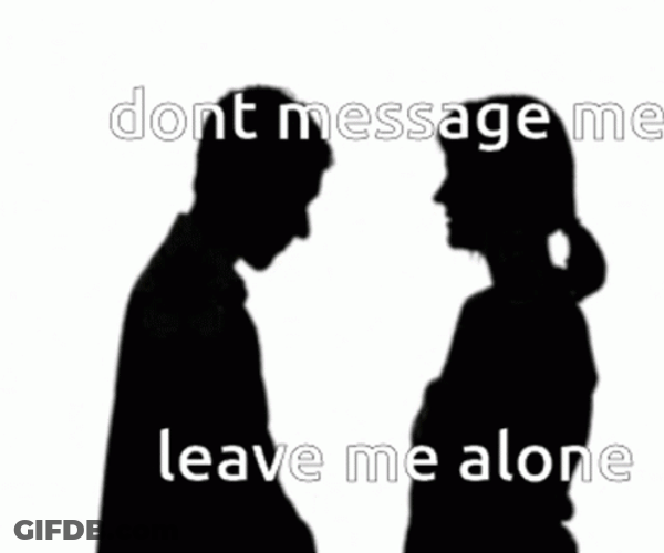 Leave Me Alone Lovers Silhouette GIF