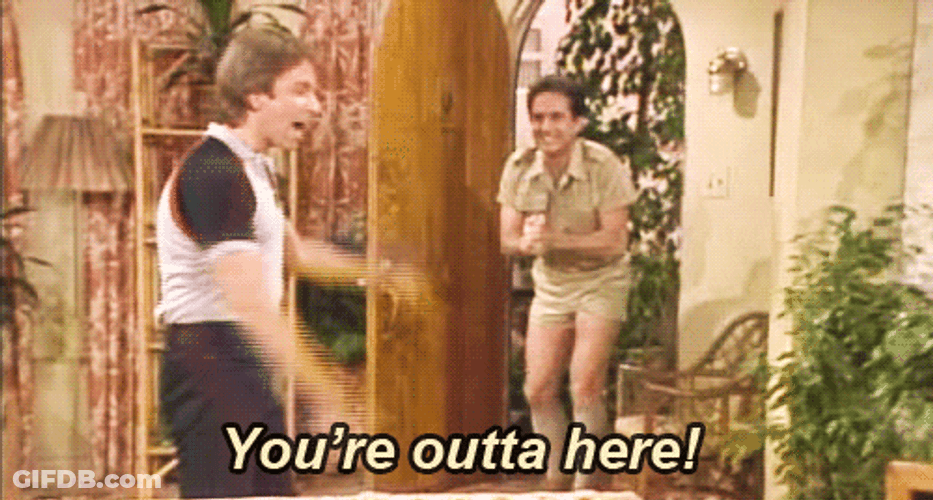 Leave You're Out Here GIF
