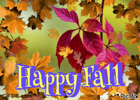 Leaves With Happy Fall GIF