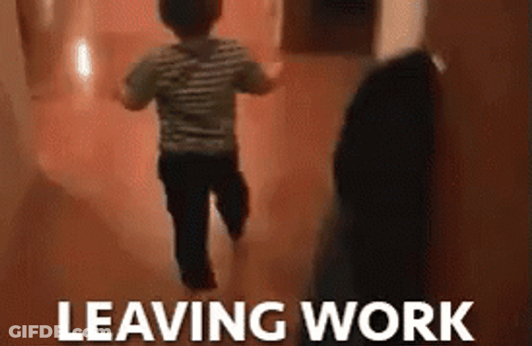 Leaving Work Kid Stairs GIF
