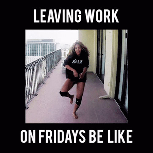 Leaving Work On Friday Dancing Girl GIF