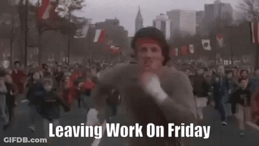 Leaving Work On Friday Man Running GIF