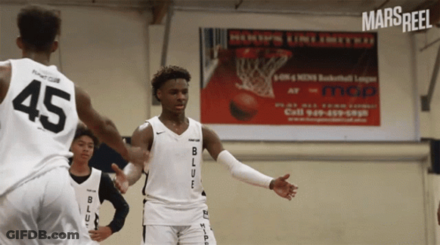 LeBron Bronny James Jr Hand Taps GIF