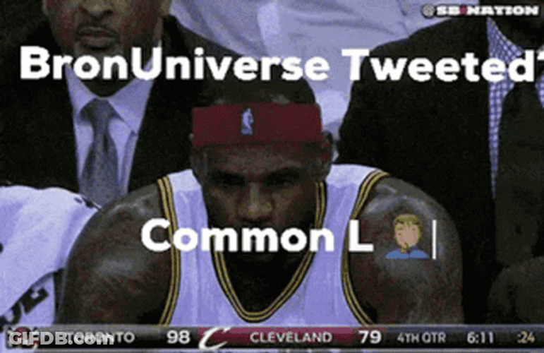Lebron Crying Blank Stare GIF