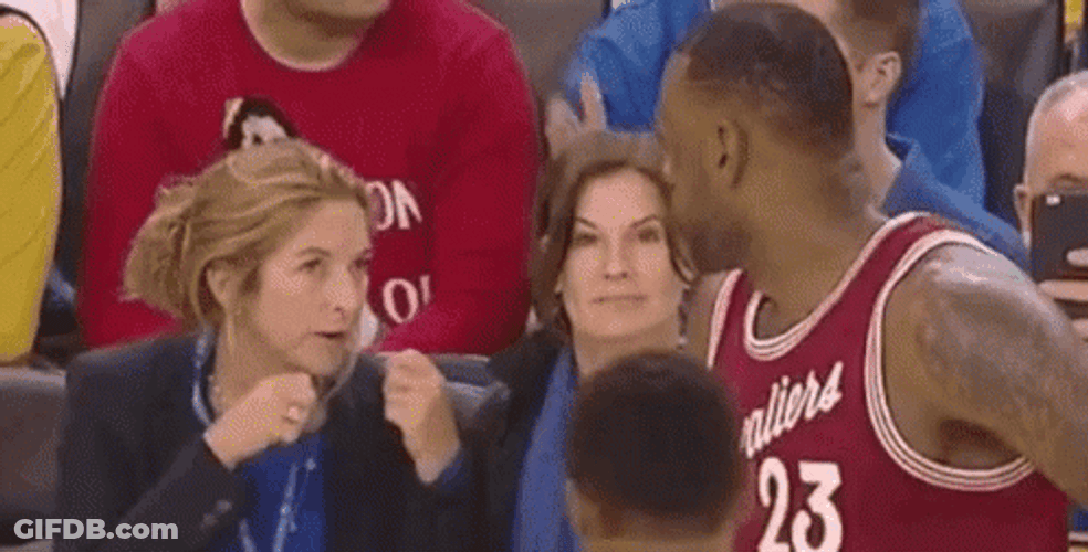 Lebron Crying Fan Arguing GIF