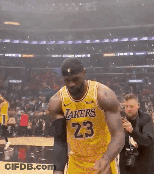 Lebron Crying Powder Toss GIF